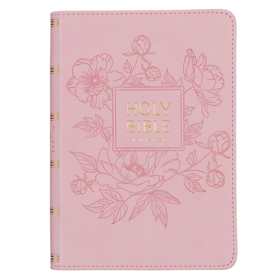 KJV Holy Bible, Compact Large Print Faux Leather Red Letter Edition - Ribbon Marker, King James Version, Pink - Christian Art Gifts (Creator)