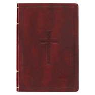 KJV Holy Bible, Thinline Large Print Faux Leather Red Letter Edition - Thumb Index & Ribbon Marker, King James Version, Burgundy