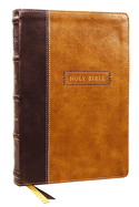 KJV Holy Bible with Apocrypha and 73,000 Center-Column Cross References, Brown Leathersoft, Red Letter, Comfort Print: King James Version