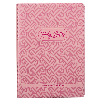 KJV Kids Bible, 40 Pages Full Color Study Helps, Presentation Page, Ribbon Marker, Holy Bible for Children Ages 8-12, Light Pink Hearts Faux Leather Flexible Cover - Christian Art Gifts (Creator)