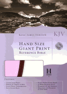 KJV Large Print Personal Size Reference Bible, Pink/Brown/White LeatherTouch