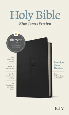 KJV Premium Value Thinline Bible, Filament Enabled (Leatherlike, Black Radiant Cross, Red Letter) - Tyndale (Creator)