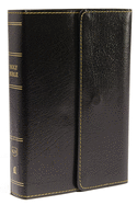KJV, Reference Bible, Compact, Large Print, Snapflap Leather-Look, Black, Red Letter Edition