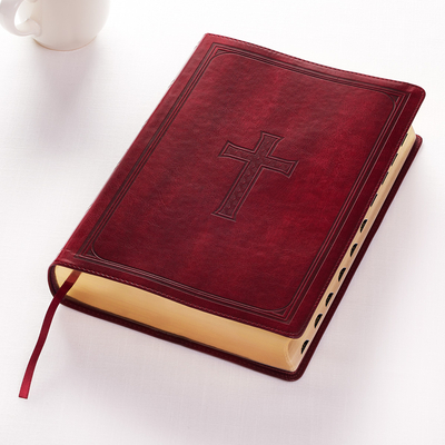 KJV Super Giant Print Red Letters with Thumb-Indexing Burgundy - 
