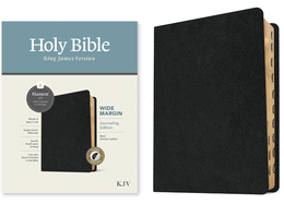 KJV Wide Margin Bible, Filament-Enabled Edition (Genuine Leather, Black, Indexed, Red Letter)