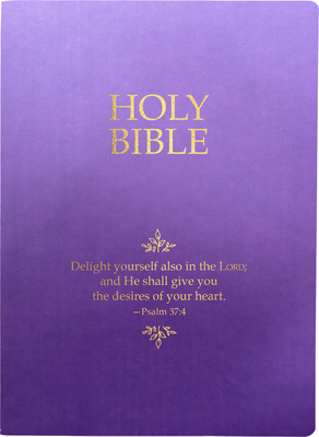 Kjver Holy Bible, Delight Yourself in the Lord Life Verse Edition, Large Print, Berry Ultrasoft: (King James Version Easy Read, Red Letter, Pink, Psalm 37:4) - Whitaker House