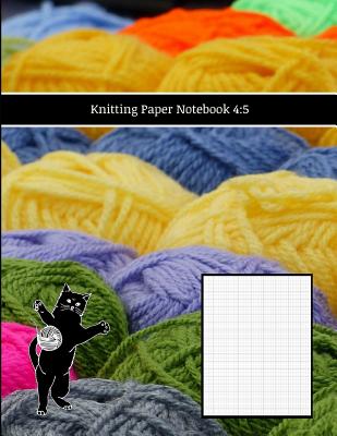 Knitting Paper Notebook 4: 5: Charting Patterns on Specialized Graph Paper for Knitters - Colorful Balls of Yarn Cover - Spark Press, Vital