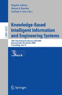 Knowledge-Based Intelligent Information and Engineering Systems: 10th International Conference, Kes 2006, Bournemouth, Uk, October 9-11 2006, Proceedings, Part III