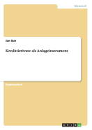 Kreditderivate ALS Anlageinstrument