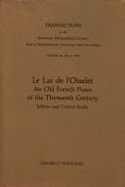 Lai de l'Oiselet: An Old French Poem of the Thirteenth Century, Transactions, American Philosophical Society (Vol. 80, Part 5)