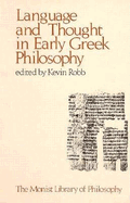 Language and Thought in Early Greek Philosophy