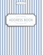 Large Print Address Book: Blue Pinstripes