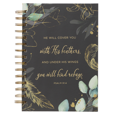 Large Wire Journal He Will Cover You Psalm 91:4 - Christian Art Gifts (Creator)