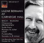 Lazar Berman at Carnegie Hall