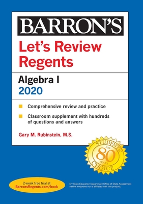 Let's Review Regents: Algebra I 2020 - Rubinstein, Gary M