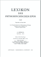 Lexikon Des Fruhgriechischen Epos Lfg. 23: Triptolemos - Pheugw