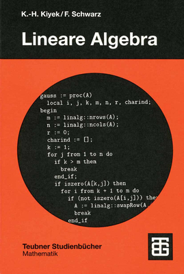 Lineare Algebra - Kiyek, Karl-Heinz, and Schwarz, Friedrich