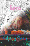 Lion Coloring Sheets: 30 Lion Drawings, Coloring Sheets Adults Relaxation, Coloring Book for Kids, for Girls, Volume 8
