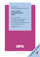 List of Mak and Bat Values 2005: Maximum Concentrations and Biological Tolerance Values at the Workplace