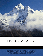 List of Members; Volume 1908