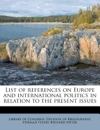 List of References on Europe and International Politics in Relation to the Present Issues