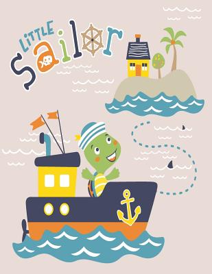 Little sailor: Little turtle sailor on pink cover and Dot Graph Line Sketch pages, Extra large (8.5 x 11) inches, 110 pages, White paper, Sketch, Draw and Paint - Cher, C