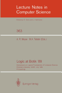 Logic at Botik '89: Symposium on Logical Foundations of Computer Science, Pereslavl-Zalessky, USSR, July 3-8, 1989, Proceedings