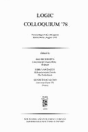 Logic Colloquium, 1978 - Van Dalen, D (Editor), and Boffa, M (Editor), and McAloon, Kenneth (Editor)