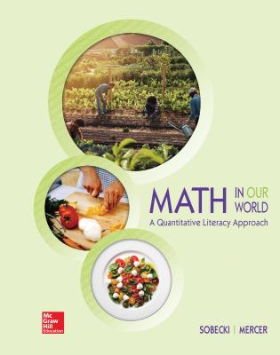 Loose Leaf for Math in Our World: A Quantitative Literacy Approach - Sobecki, David, Professor, and Mercer, Brian