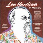 Lou Harrison: In Memory - Brian Dowdy (guitar); Brian Staufenbiel (tenor); David Tanenbaum (guitar); Elizabeth Robinson (cello); Jennifer Cass (harp);...