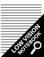 Low Vision Notebook: Dark Lined Paper for Vision Impairment, Softcover, Big Thick Lines, Large Pages, Easy To Write In, Perfect For School Or Work