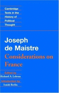 Maistre: Considerations on France