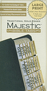 Majestic Bible Tabs, Traditional Gold, Large Print