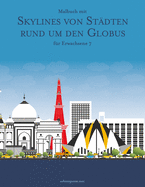 Malbuch mit Skylines von Stdten rund um den Globus fr Erwachsene 7