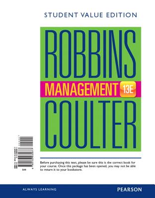 Management, Student Value Edition - Robbins, Stephen P, and Coulter, Mary