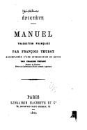 Manuel, Traduction Francaise Par Francois Thurot