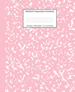 Marbled Composition Notebook: Pink Marble Wide Ruled Paper Subject Book
