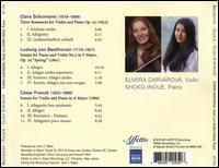 Masterpieces by Beethoven, Franck, Clara Schumann - Elmira Darvarova (violin); Shoko Inoue (piano)