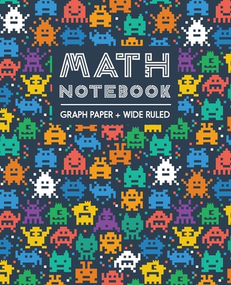 Math Notebook: Graph Paper + Wide Ruled Split Page - Squidmore & Company Stationery