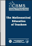 Mathematical Education of Teachers - Ams, and Conference Board Of The Mathematical Sciences