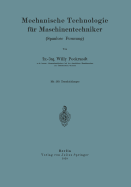 Mechanische Technologie Fr Maschinentechniker: Spanlose Formung