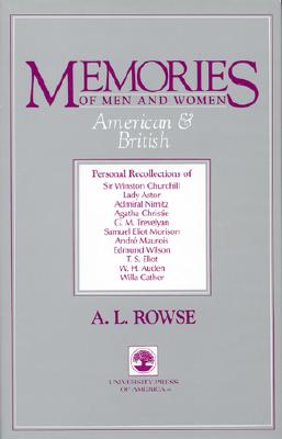 Memories of Men and Women American & British - Rowse, Alfred Leslie