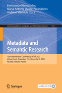 Metadata and Semantic Research: 15th International Conference, MTSR 2021, Virtual Event, November 29 - December 3, 2021, Revised Selected Papers