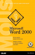 Microsoft Word 2000 MOUS Cheat Sheet