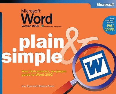 Microsofta Word Version 2002 Plain & Simple - Joyce, Jerry, and Moon, Marianne, and Joyce, Gerald