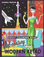 Mid-Century Modern Retro Adult Coloring Book