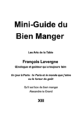 Mini-Guide du Bien Manger: XIII