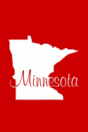 Minnesota - Red Lined Notebook with Margins: 101 Pages, Medium Ruled, 6 X 9 Journal, Soft Cover
