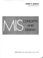 MIS, concepts and design - Murdick, Robert G.