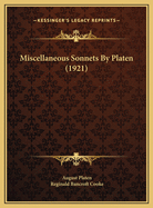 Miscellaneous Sonnets by Platen (1921)